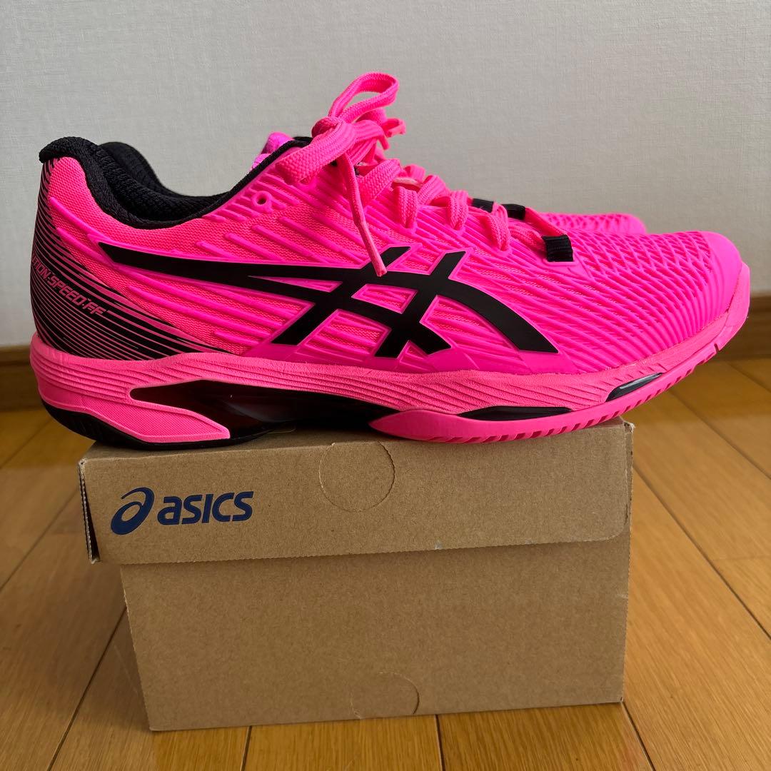 [新品未使用]アシックスSOLUTION SPEEDテニスシューズ25.5ピンク