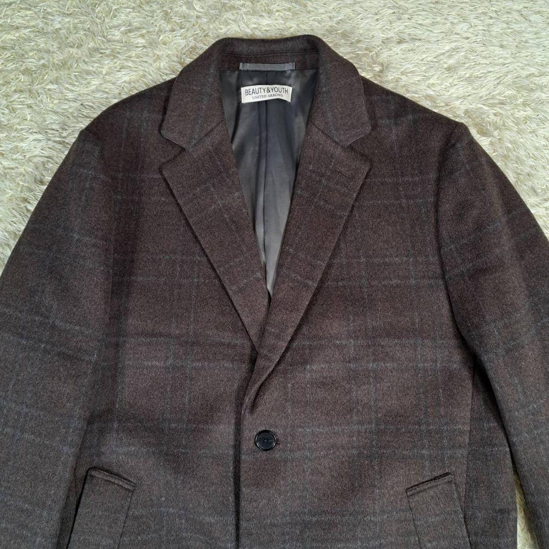 未使用級　希少サイズ　ユナイテッドアローズ　チェスターコート　ブラウン