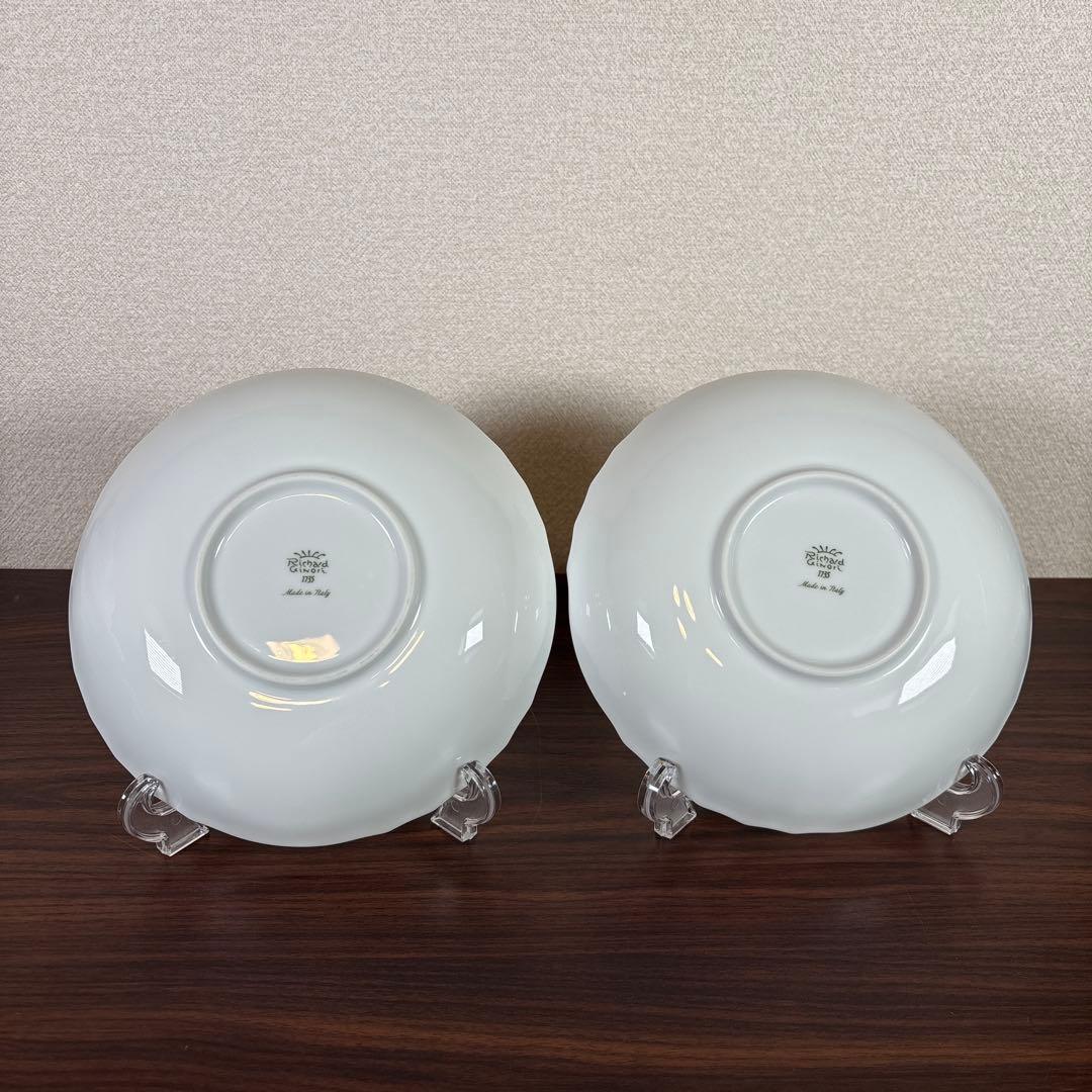リチャードジノリ ベッキオホワイト ディーププレート 21㎝ 2枚