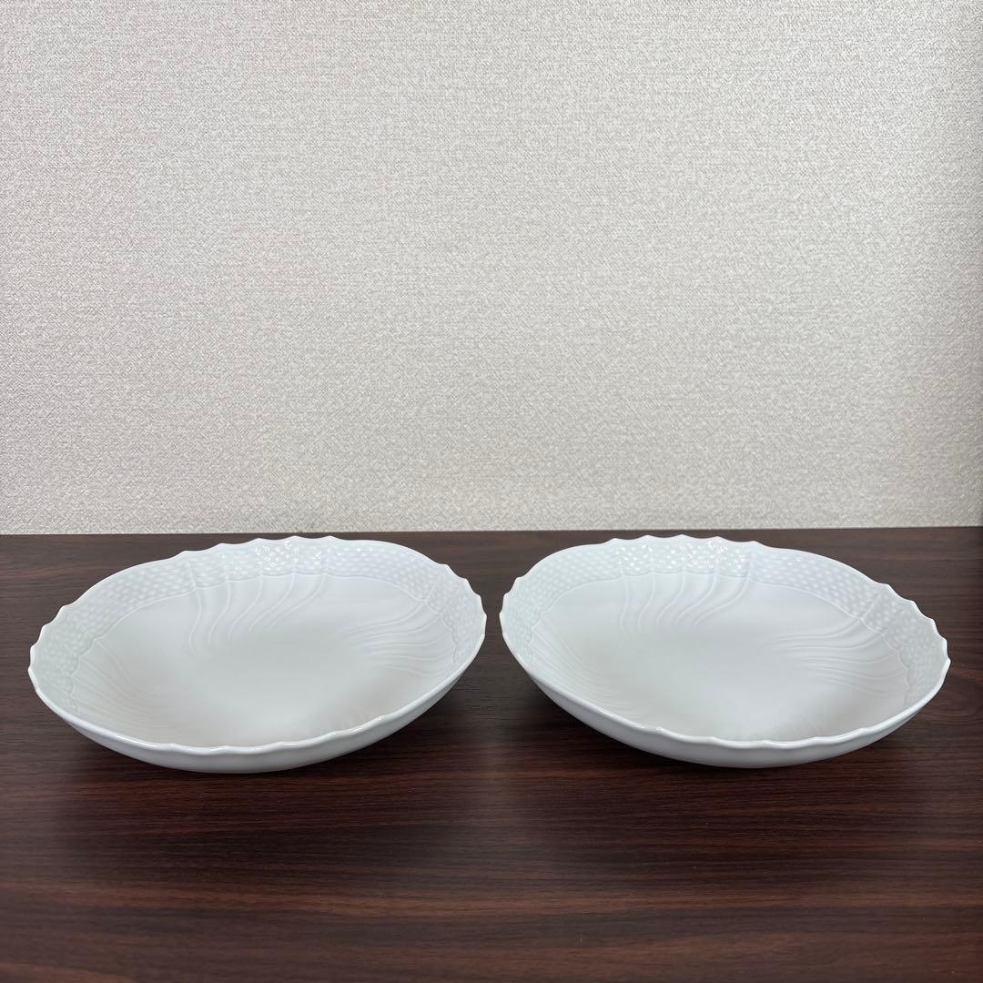 リチャードジノリ ベッキオホワイト ディーププレート 21㎝ 2枚