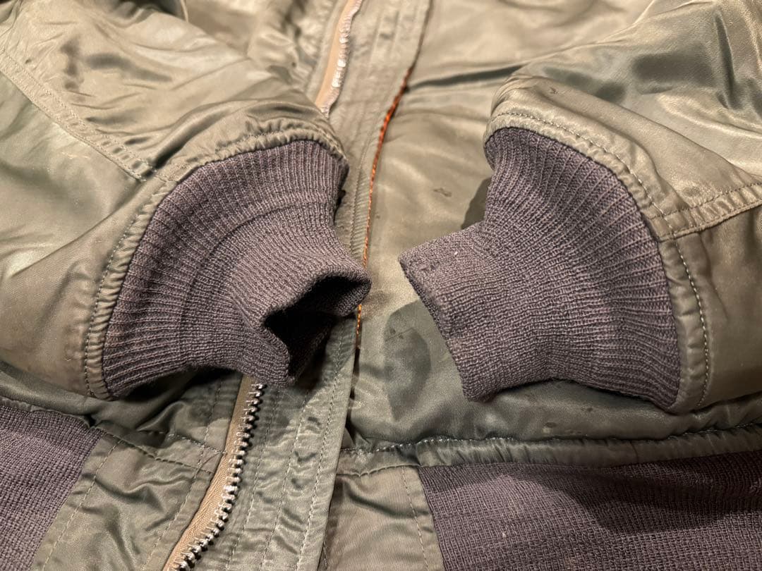 ★レア！ALPHA社製 縦ステッチ70s Eタイプ MA-1 希少サイズX-L！