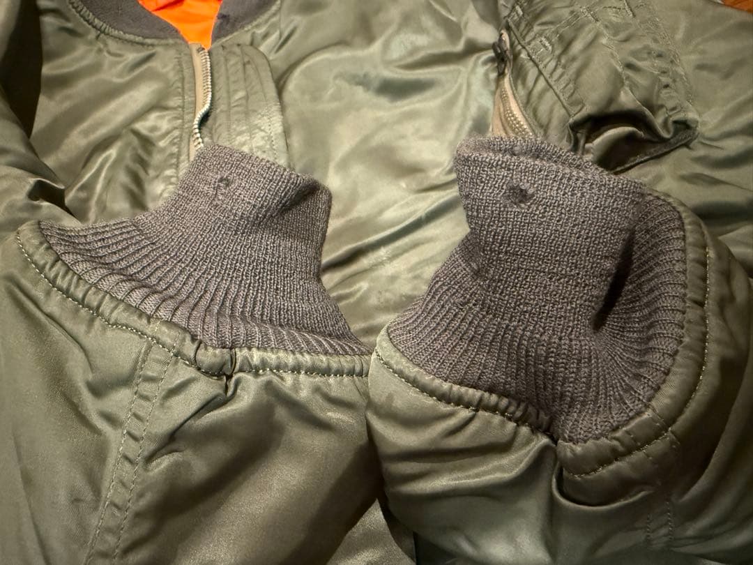 ★レア！ALPHA社製 縦ステッチ70s Eタイプ MA-1 希少サイズX-L！