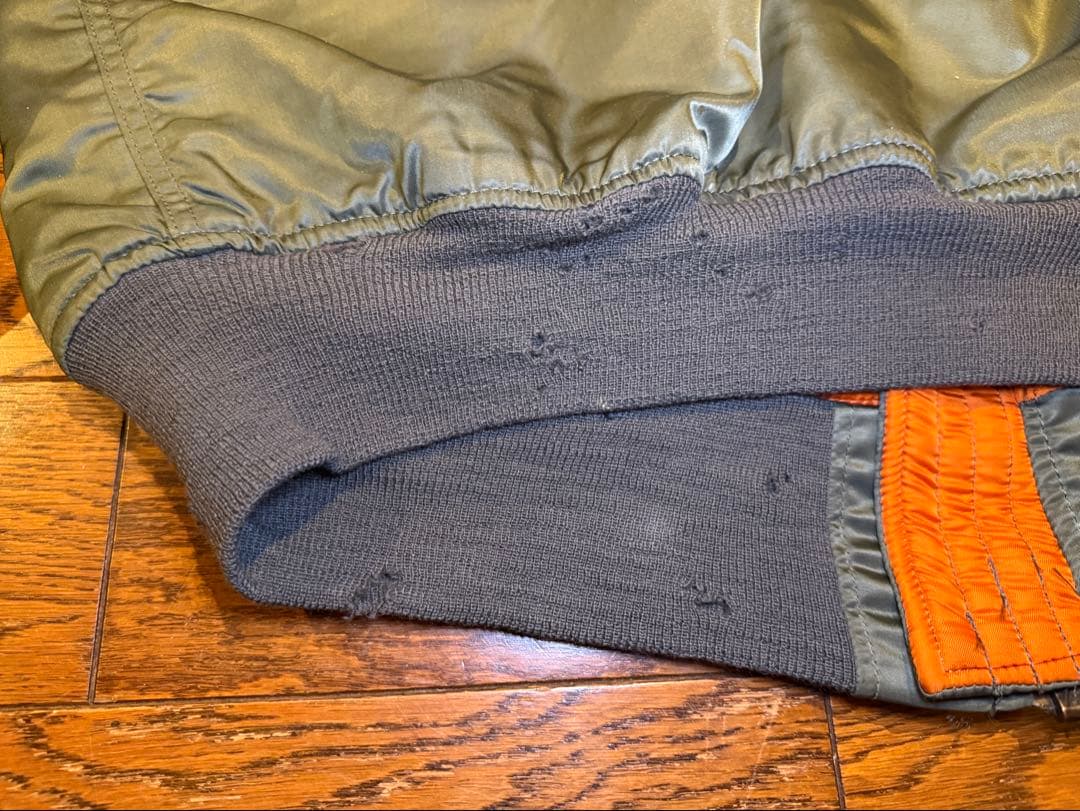 ★レア！ALPHA社製 縦ステッチ70s Eタイプ MA-1 希少サイズX-L！