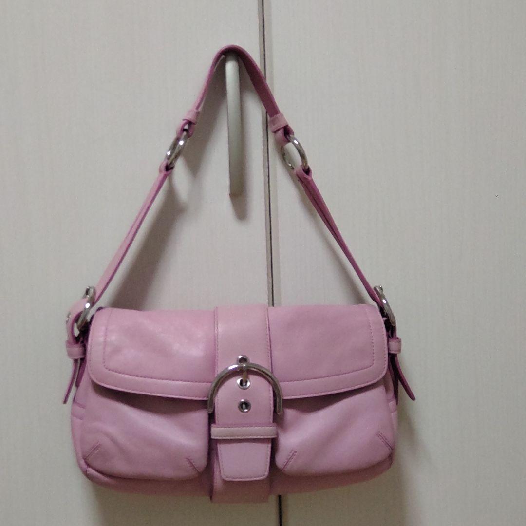 極美品 コーチ COACH SOHO pink ソーホー ワンショルダー 希少