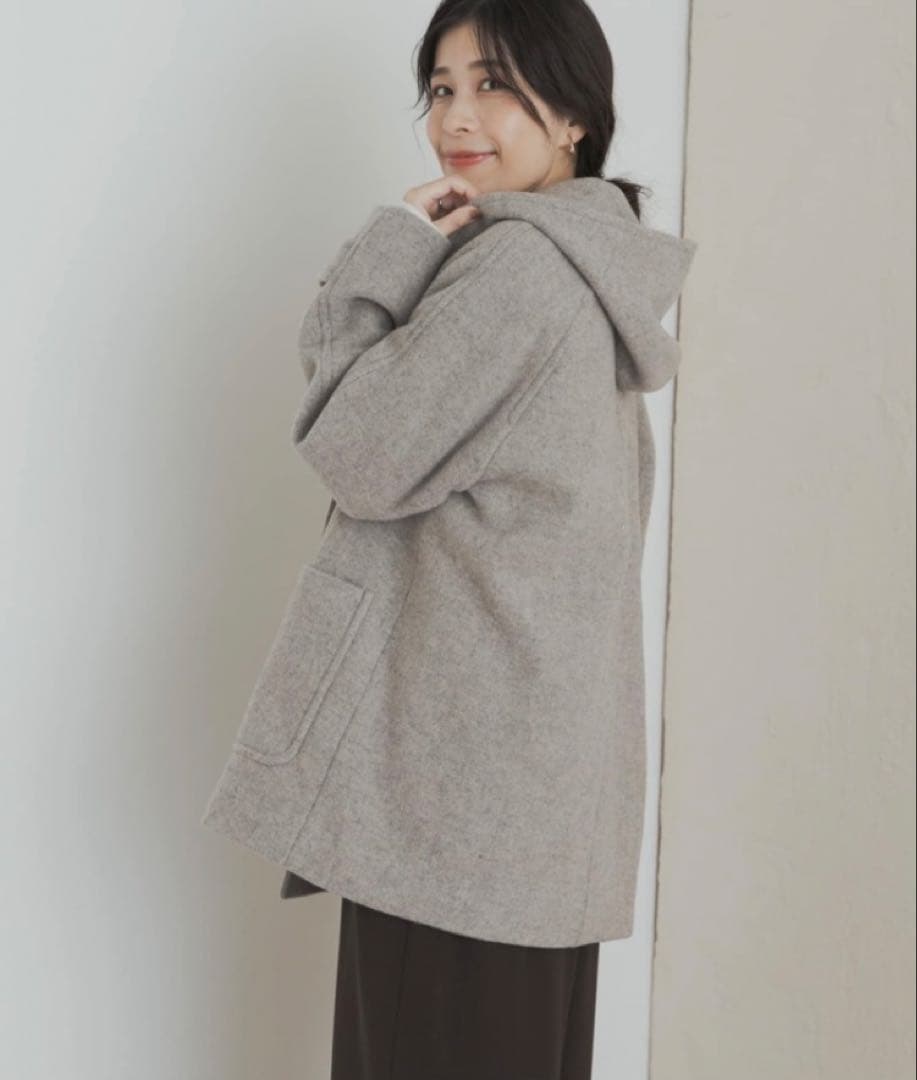 新品　エアリーウールフードコート 杢GREGE アーバンリサーチドアーズ