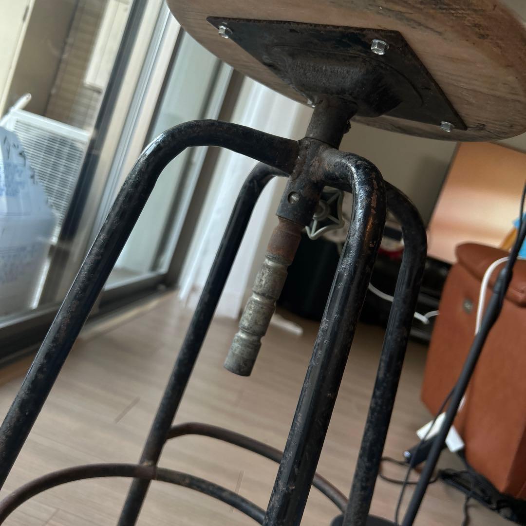 高さ調整可能 バースツール　ヴィンテージ　西海岸