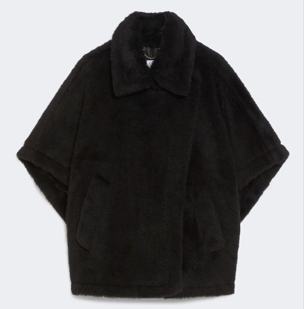 Max Mara♡テディベアケープ♡TEBE♡ブラック