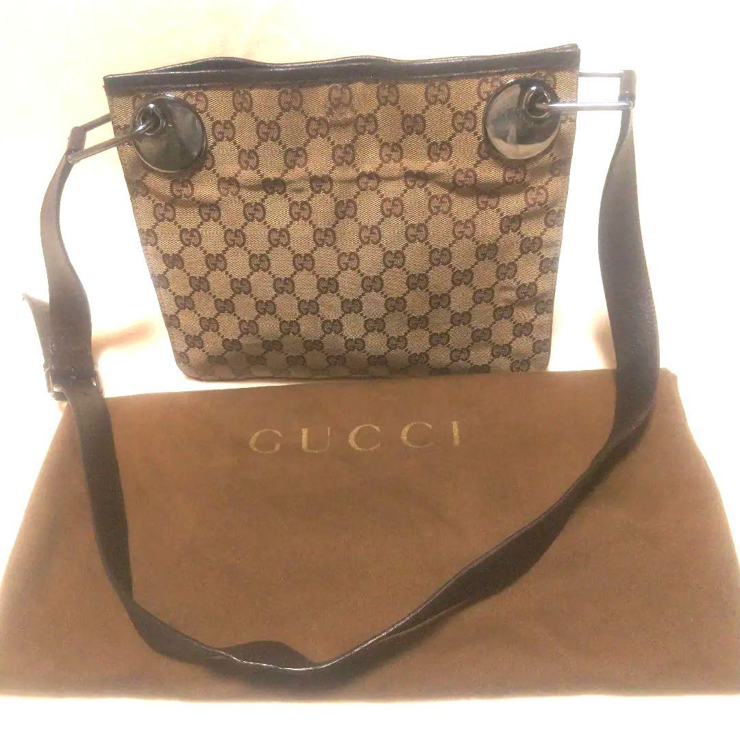 グッチ GGキャンバス エクリプス GG柄 ショルダーバッグ 袋付き