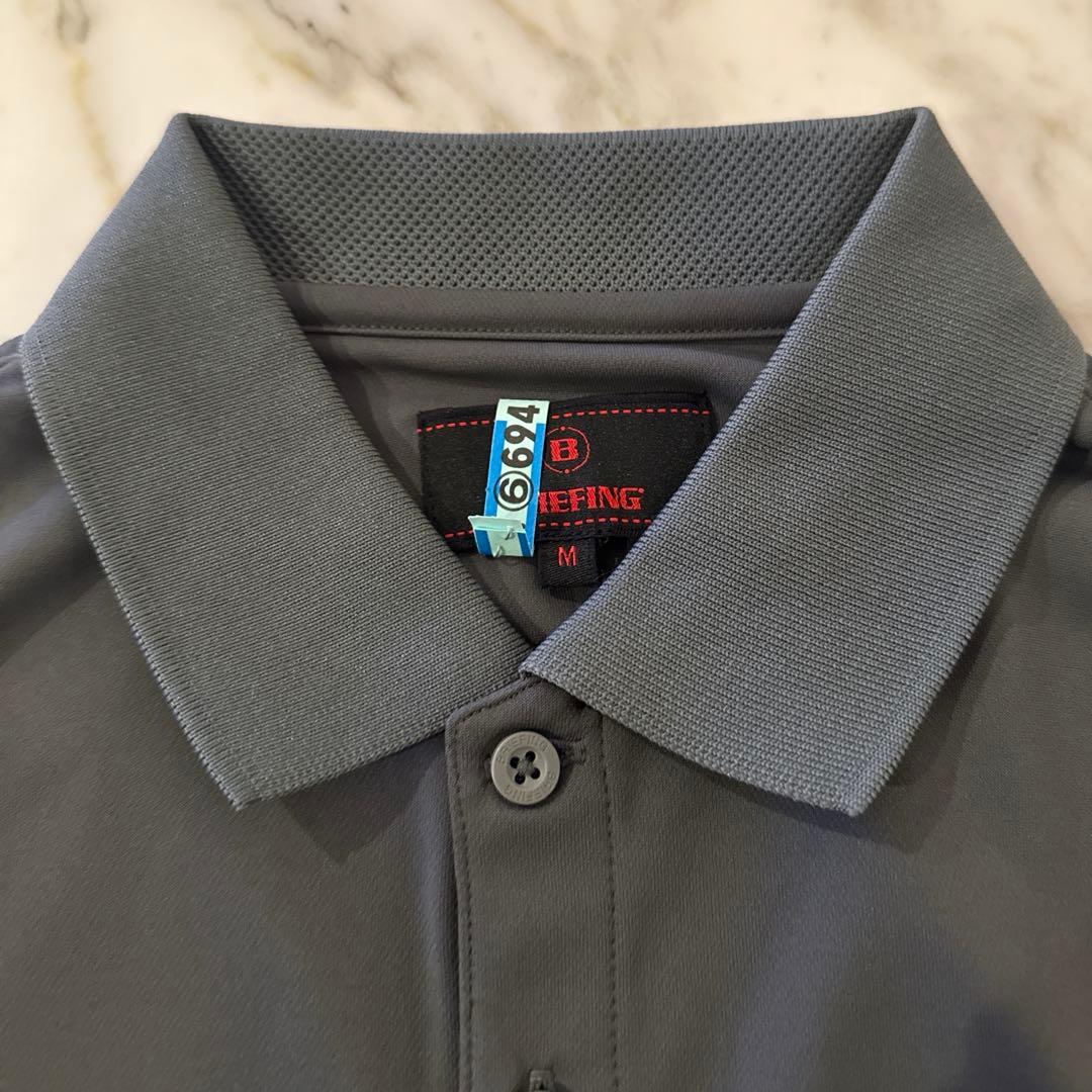 C*3様 美品ブリーフィング　ポロシャツ　グレー　ホワイト　M