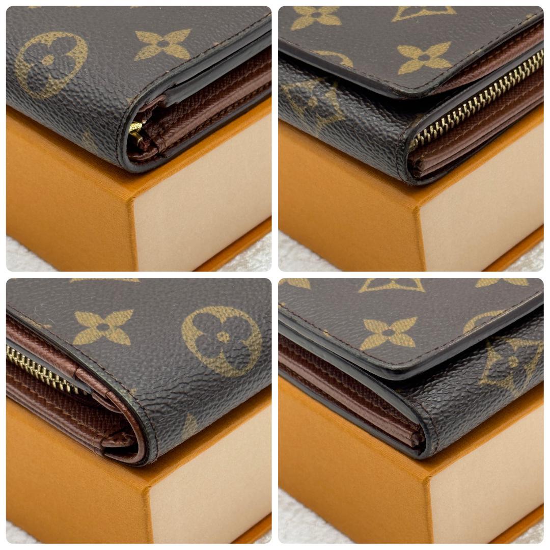 極上 ルイヴィトン モノグラム ポルトフォイユ トレゾール 折り財布 A432