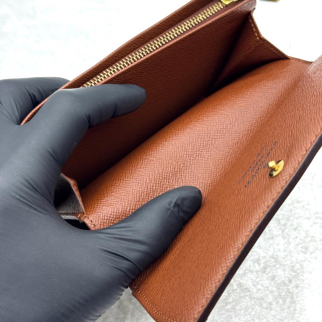 極上 ルイヴィトン モノグラム ポルトフォイユ トレゾール 折り財布 A432