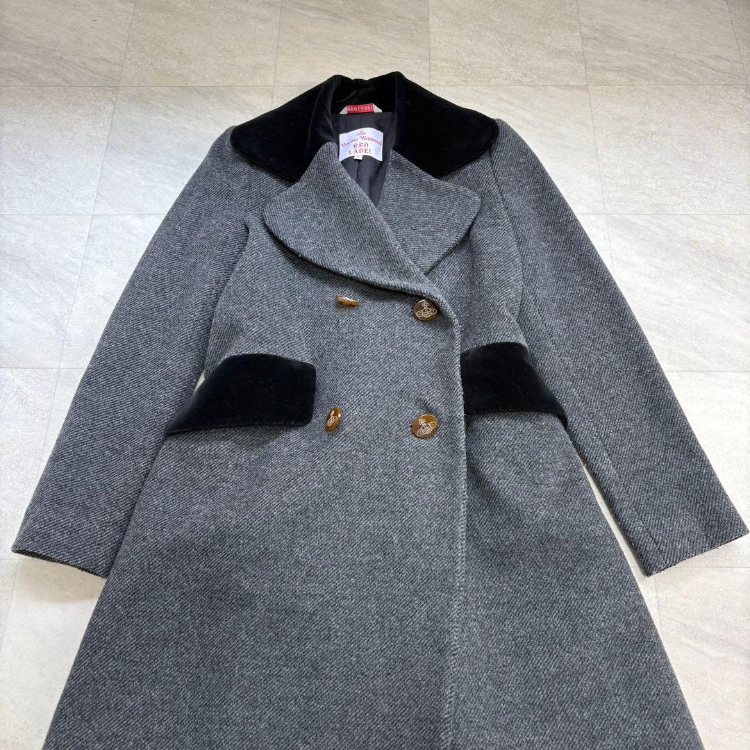 vivienne westwood ラブコート ロングコート ベロア オーブロゴ