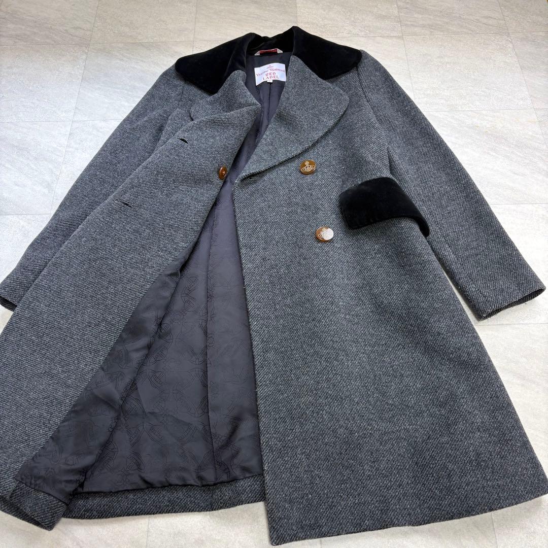 vivienne westwood ラブコート ロングコート ベロア オーブロゴ