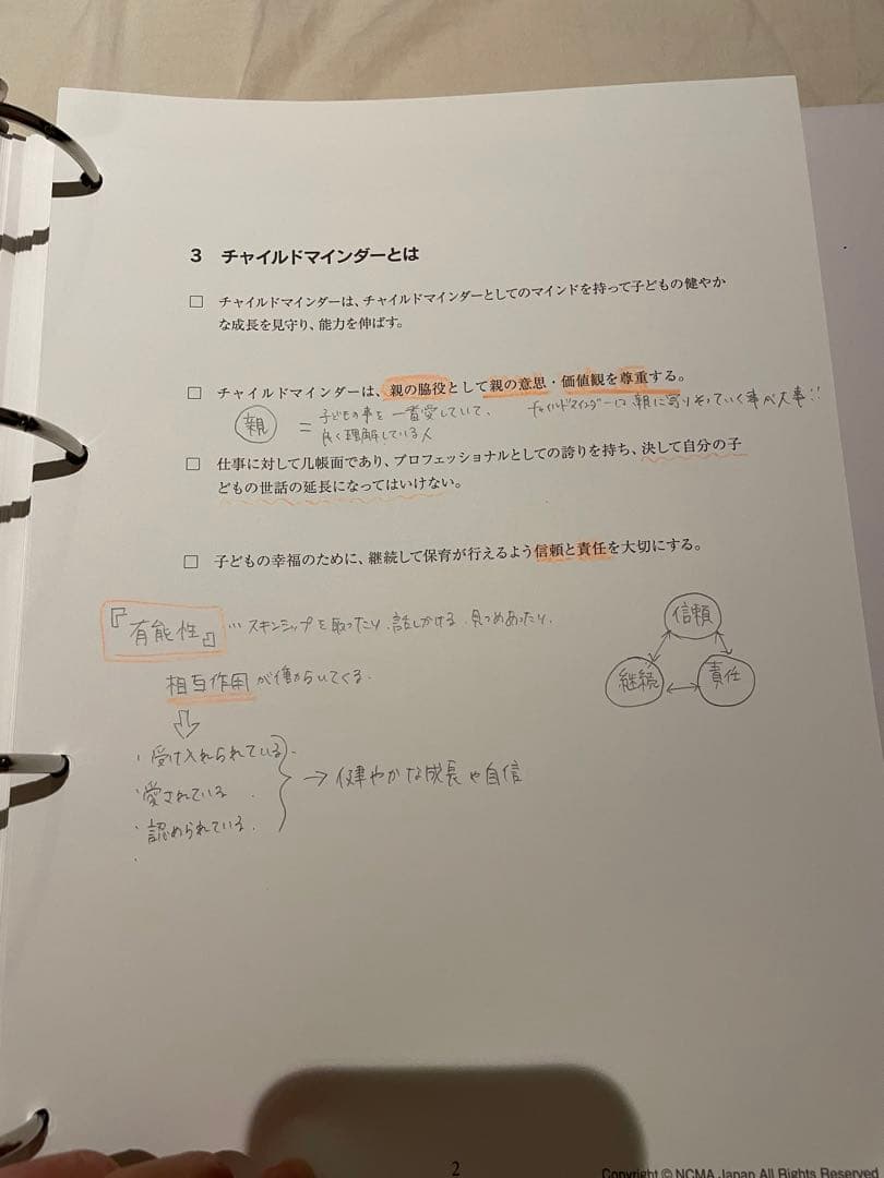 NCMAチャイルドマインダー養成参考書