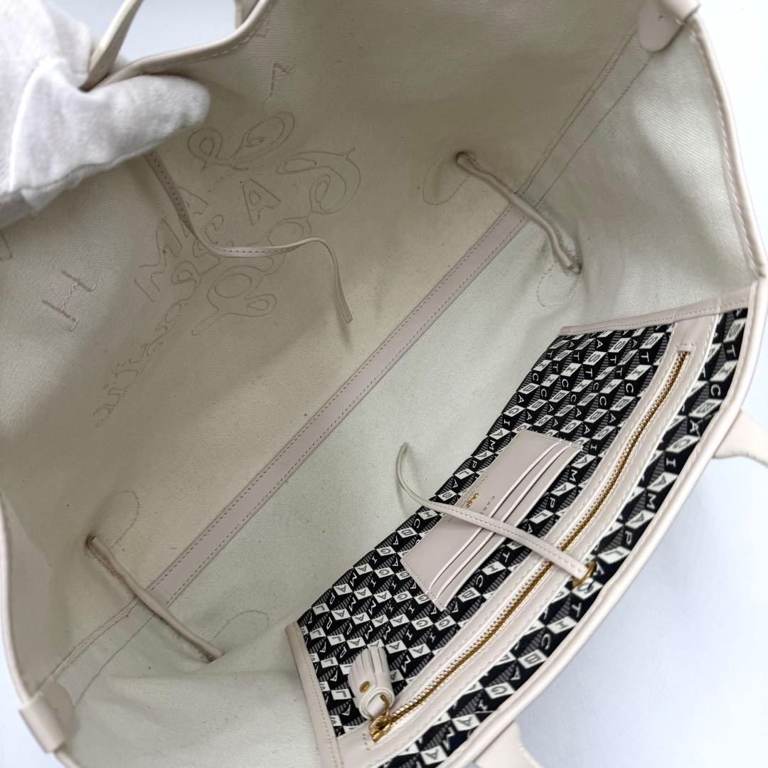 【美品】アニヤハインドマーチ プラスチックバッグ デカロゴ モノグラム ブラック