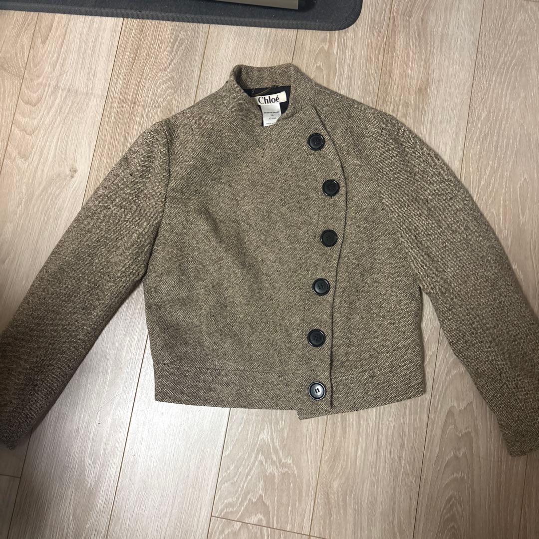 Chloé ウール ピーコート ブラウン ベージュ