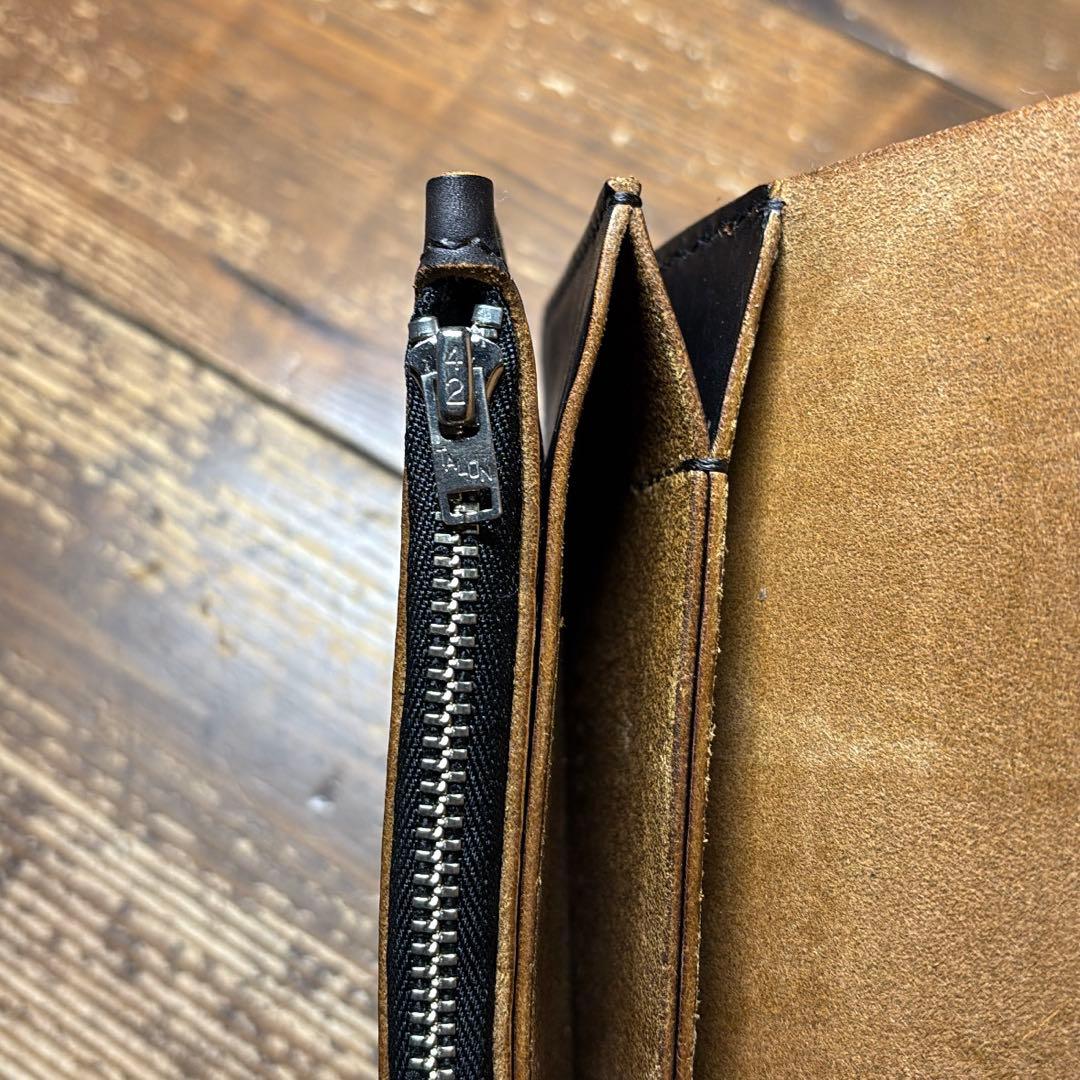 茶芯トラッカーウォレット ハンドメイド