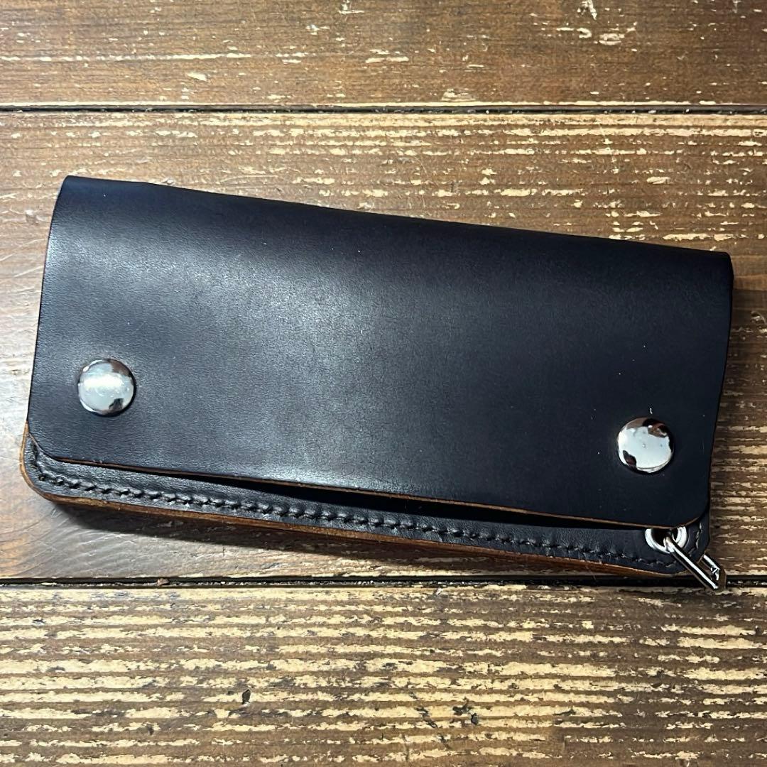 茶芯トラッカーウォレット ハンドメイド