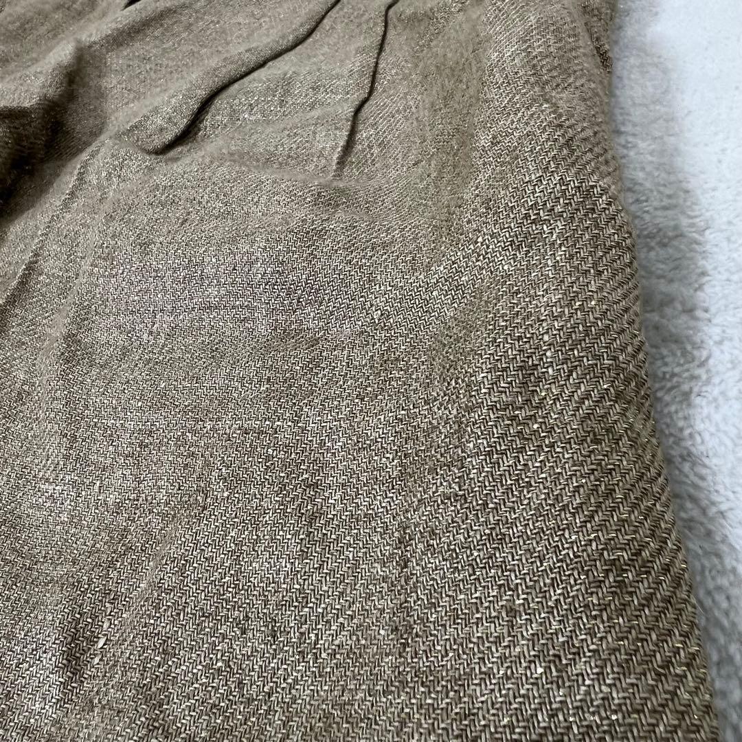 ブルネロクチネリ ハーフパンツ(L相当)リネン イタリア製 ツータック ラメ