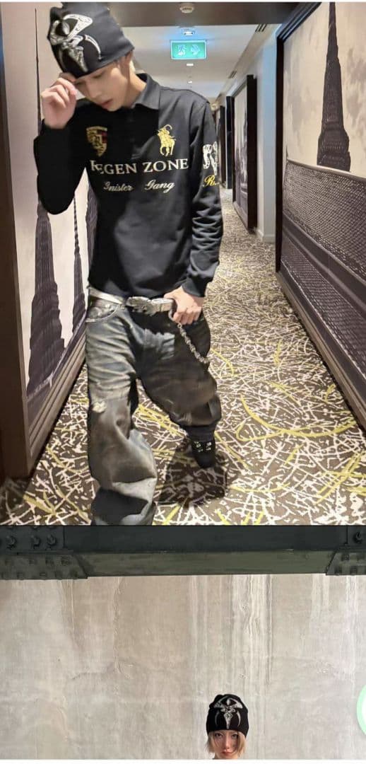 REGEN ZONE 25FW「SIAU」狩猎兽瞳蛇纹刺绣拼皮冷帽