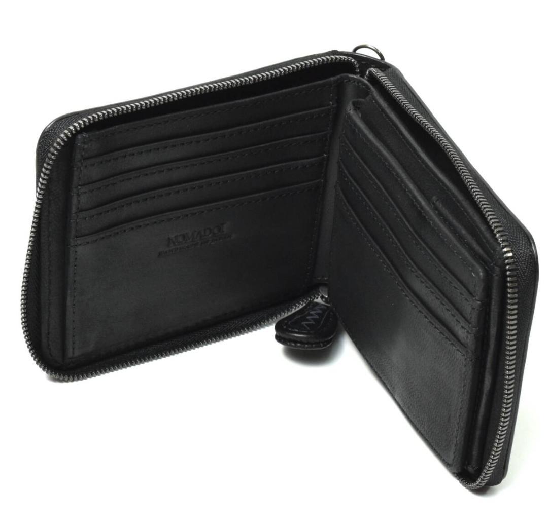 未使用 NOMADOI ノマドイ ニューメキシコ ラウンド財布 ブラックシルバー