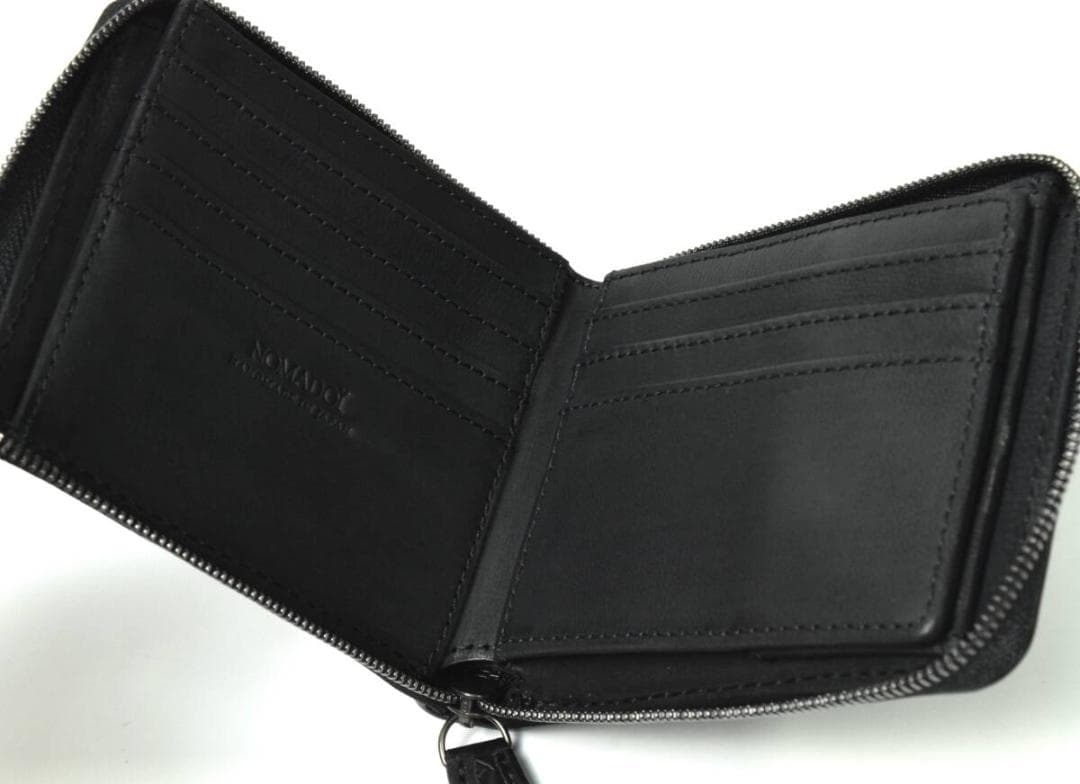未使用 NOMADOI ノマドイ ニューメキシコ ラウンド財布 ブラックシルバー