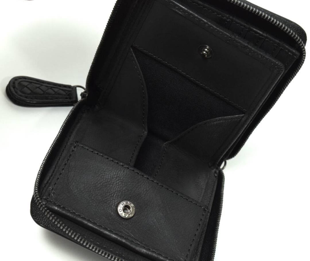 未使用 NOMADOI ノマドイ ニューメキシコ ラウンド財布 ブラックシルバー