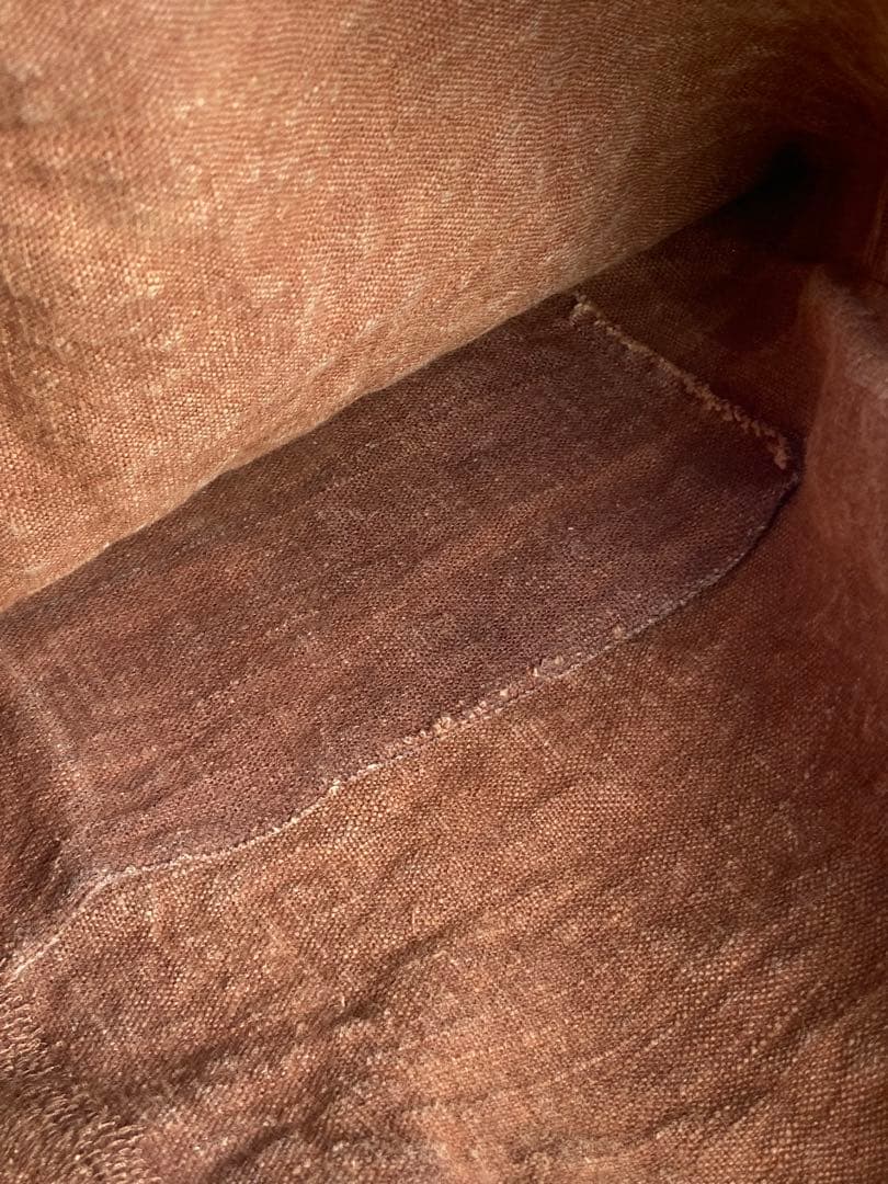 冨沢恭子さん　柿渋染め　ショルダーバッグ　焦茶色