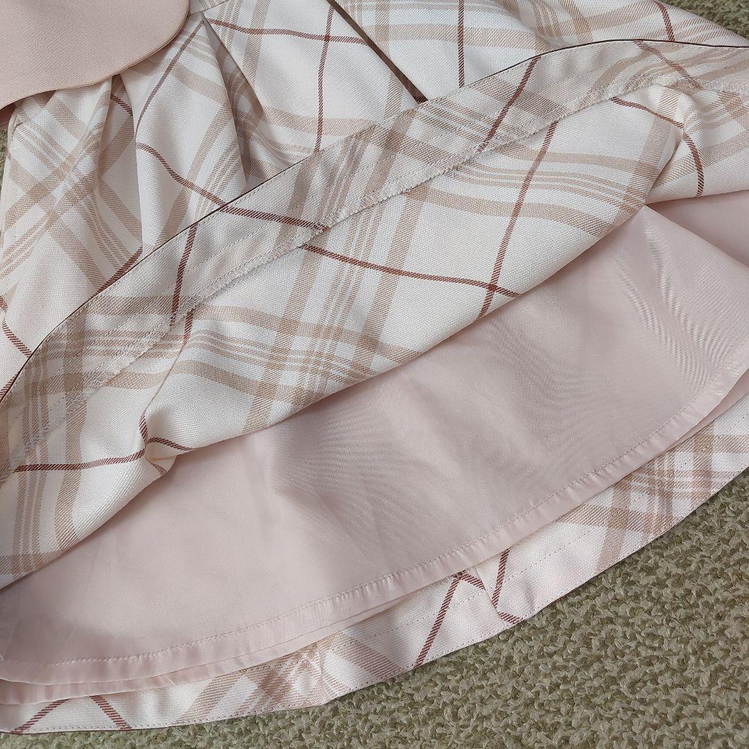 120size ベージュ×チェック 入学 卒園 発表会 セレモニー フォーマル