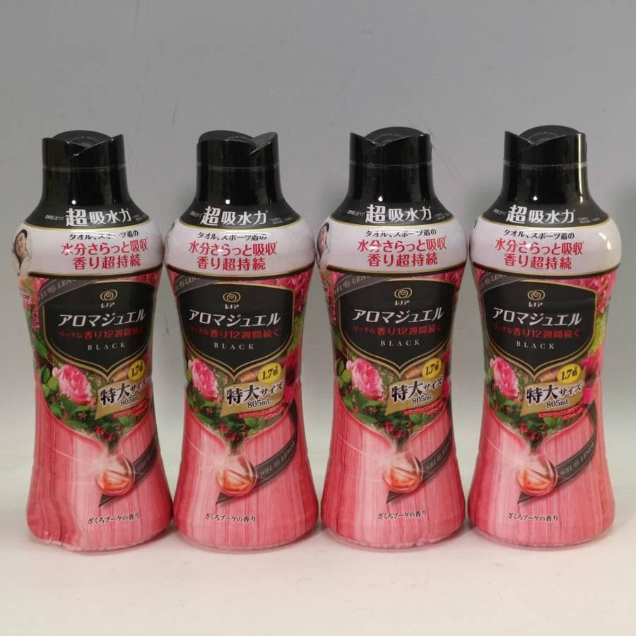 4本セット レノア アロマジュエル 特大 805mL 香り付けビーズ ざくろ