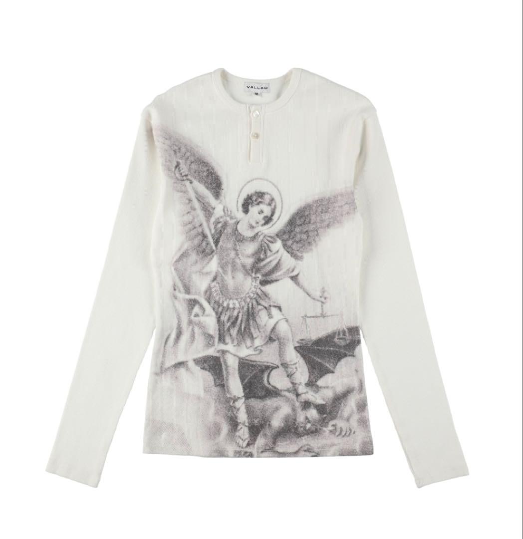 Vallad V.HENRY NECK L/S サーマル L 白