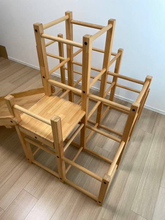 〈手作り木工房mooq〉すべり台付ジャングルジム100