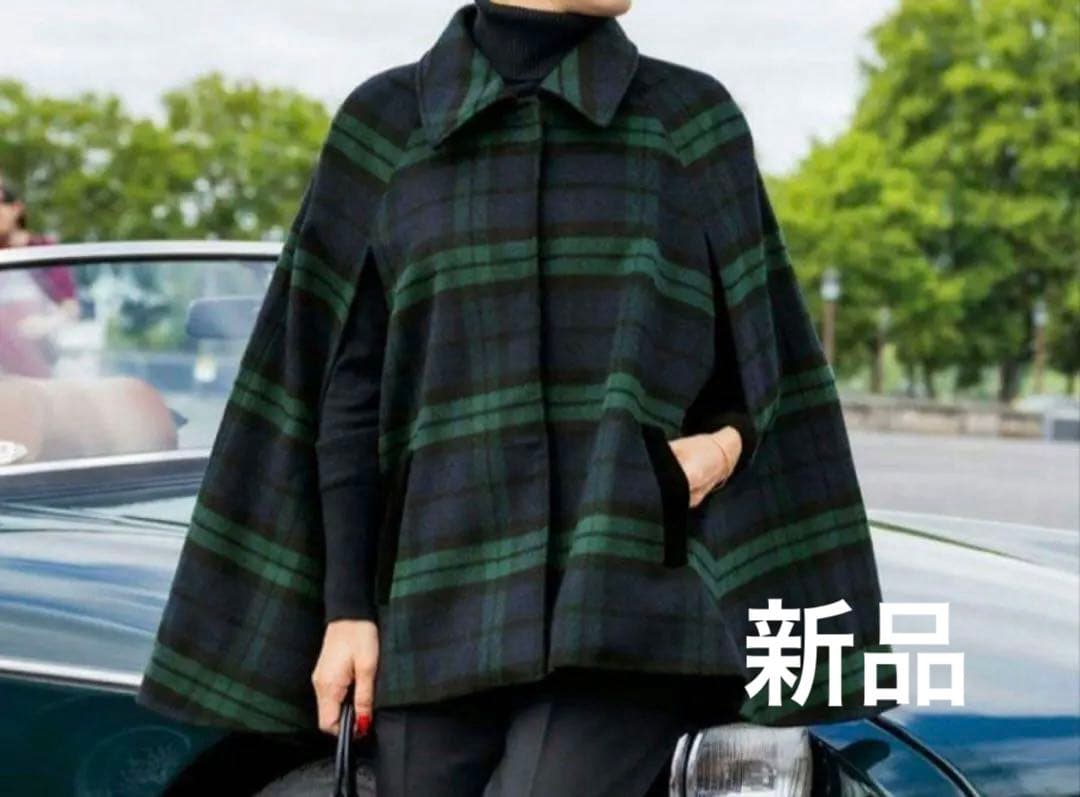 【新品未使用】JENNE ブリジット・バルドーコラボ　ポンチョ・ケープコート　L