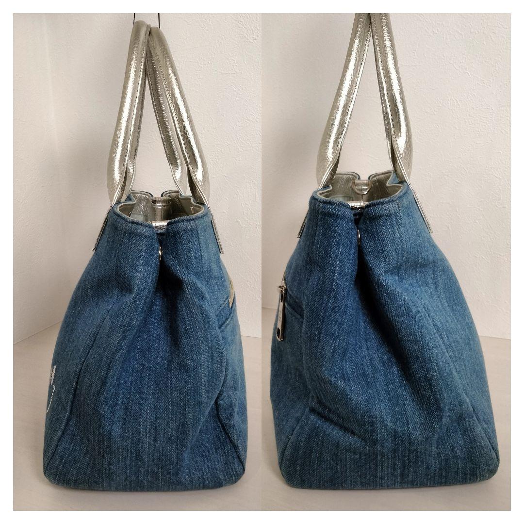 サロンドアルファード 2way ハンドバッグ デニム ショルダー スマイル