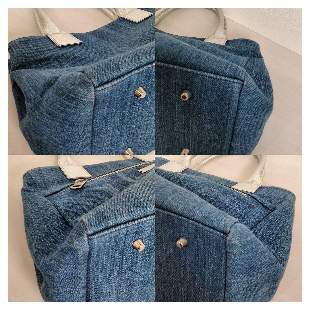 サロンドアルファード 2way ハンドバッグ デニム ショルダー スマイル