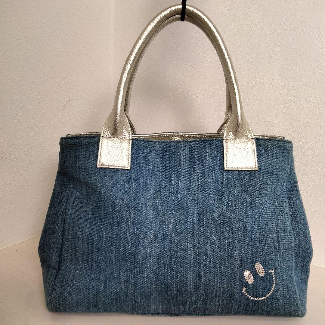 サロンドアルファード 2way ハンドバッグ デニム ショルダー スマイル