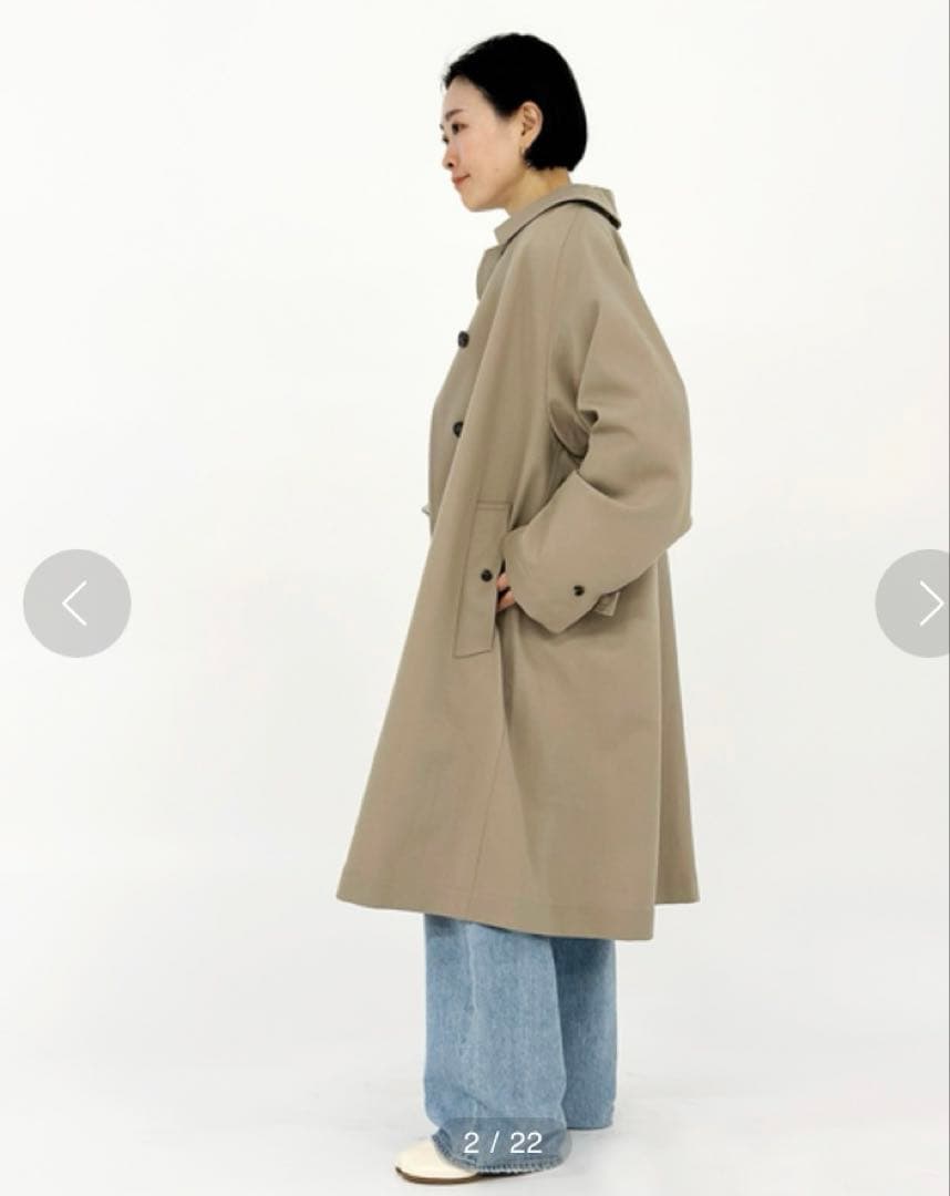 ap studio SCENTOFギャバジンステンカラーコート ライナー付き