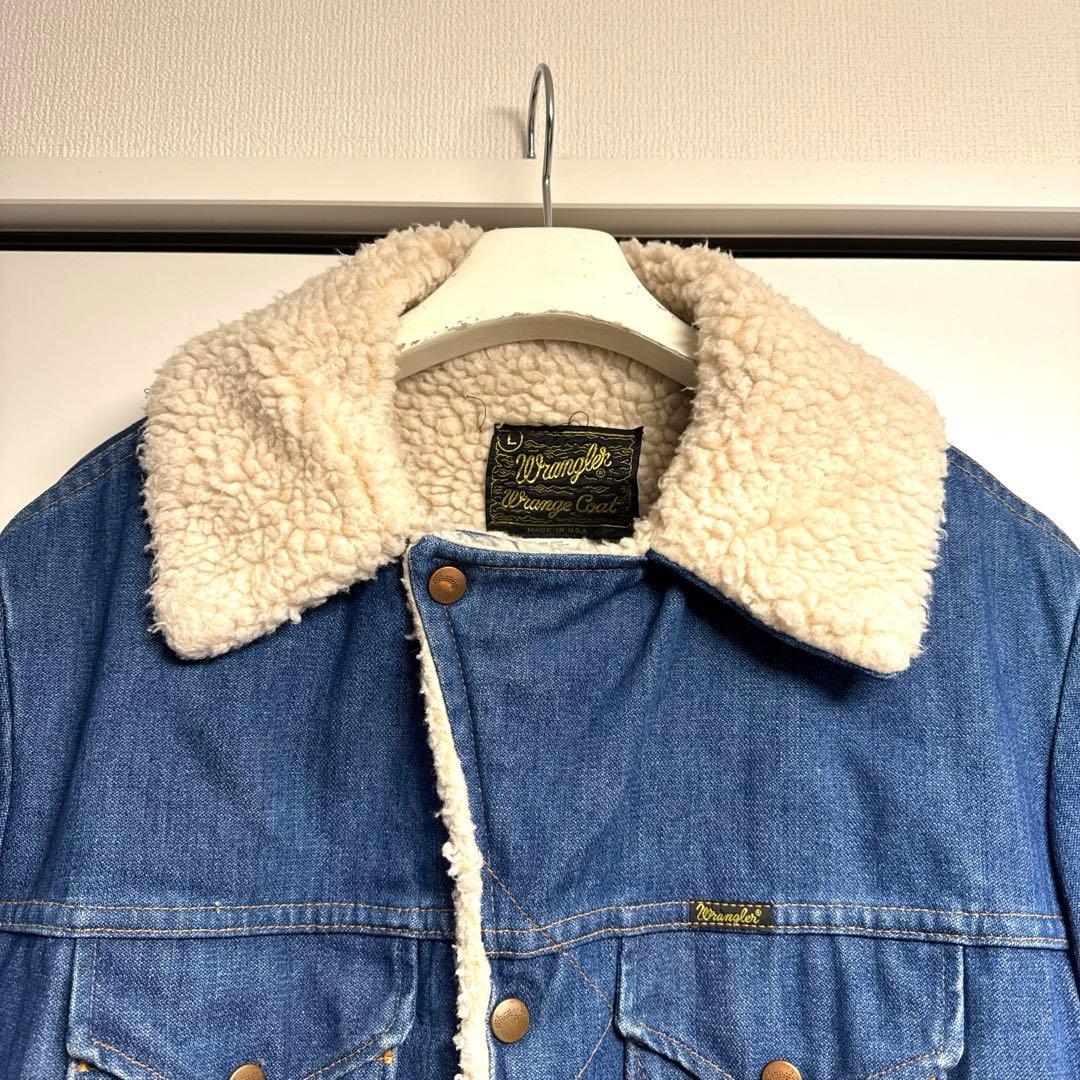 ラングラー デニムジャケット ボア USA製 ランチ コート ビンテージ