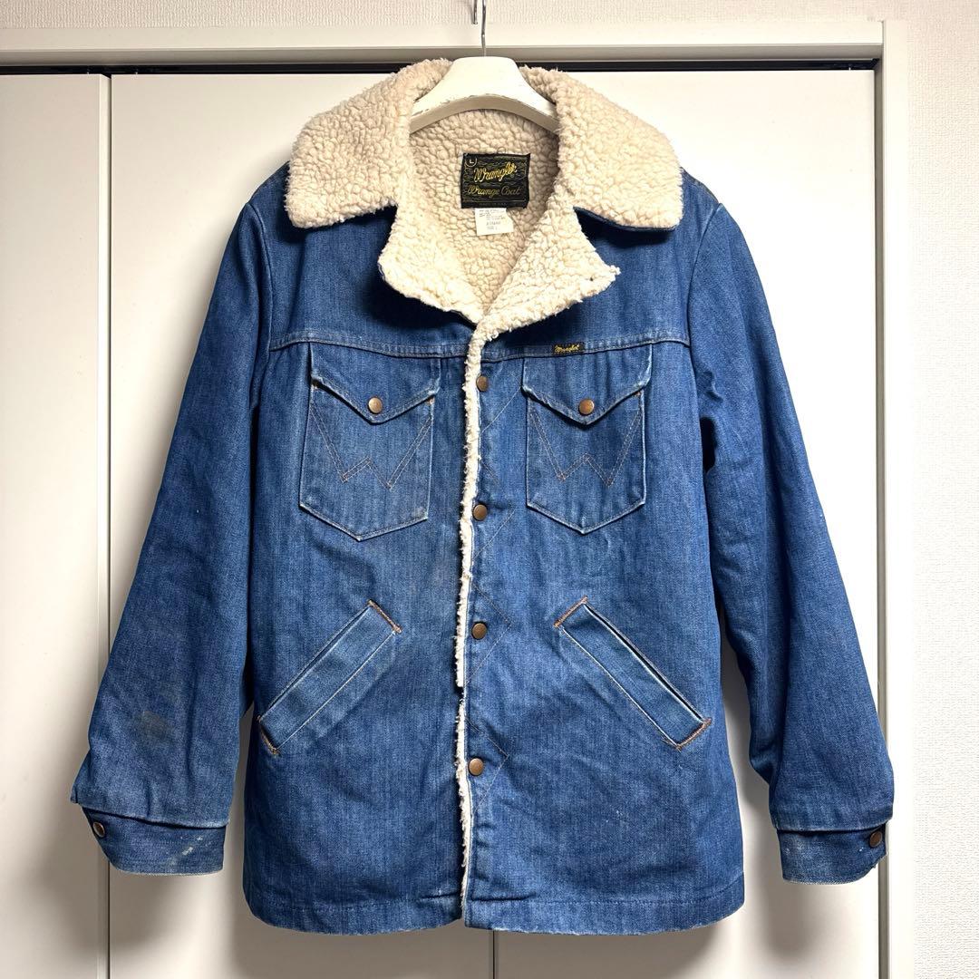 ラングラー デニムジャケット ボア USA製 ランチ コート ビンテージ