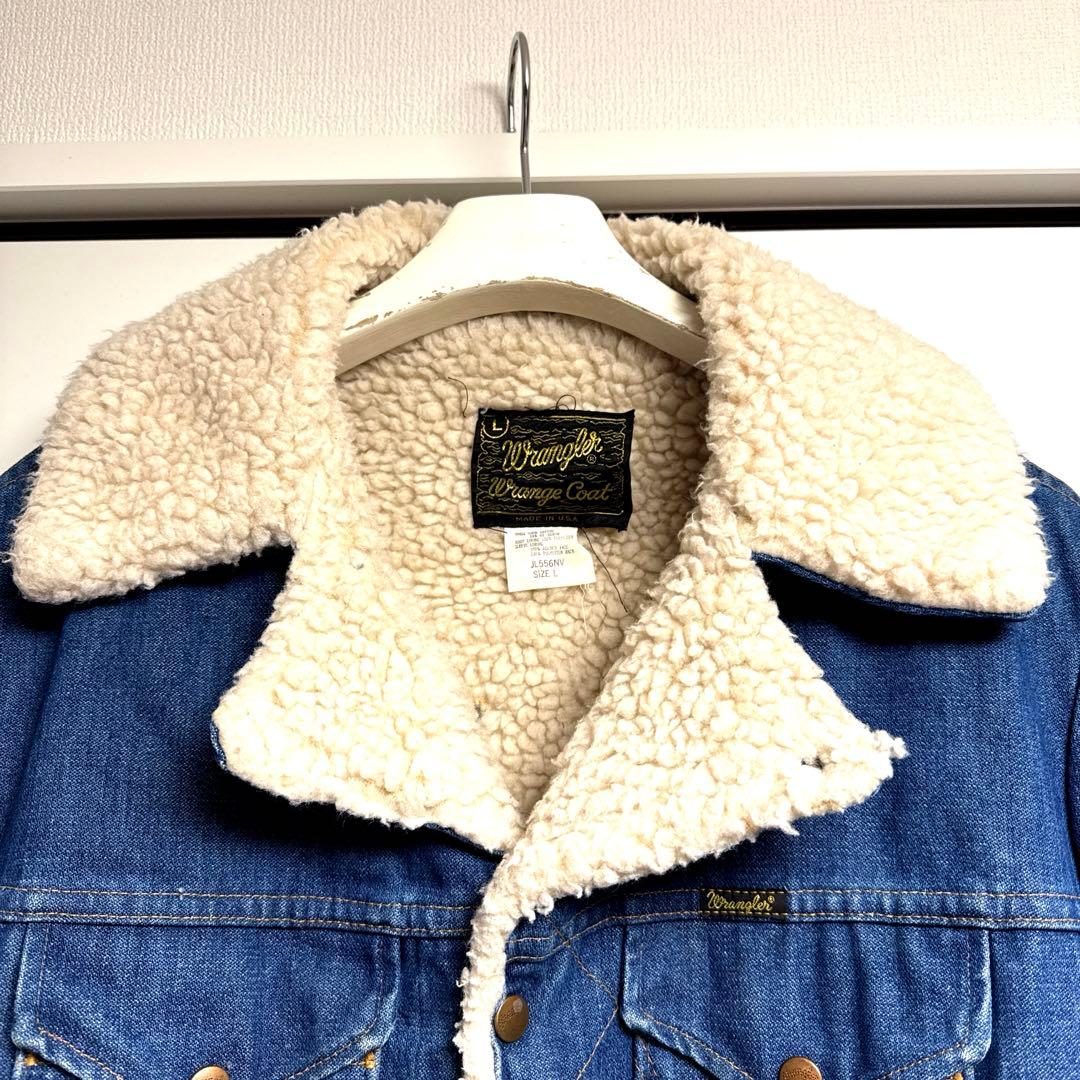 ラングラー デニムジャケット ボア USA製 ランチ コート ビンテージ
