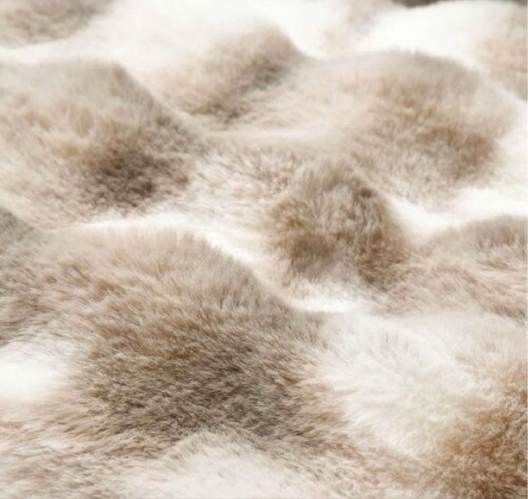 美品　フランフランWARMY ポコモコファー 掛け布団カバー シングル グレー