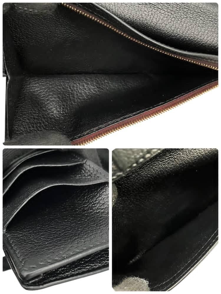 美品 HERMES エルメス ベアン スフレ ▢L刻印 長財布 ブラック