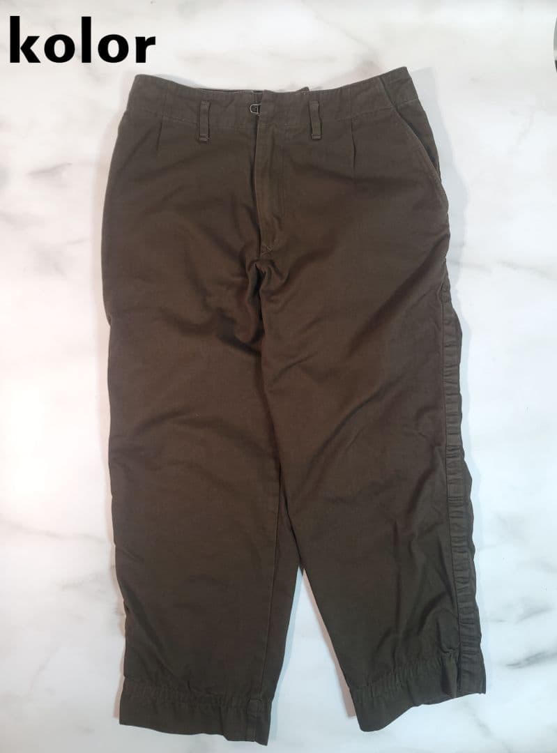 kolor / パッカリングパンツ /サイズ2 / ブラウン