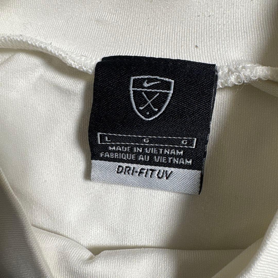 90s OLD NIKE GOLF モックネック ロンT 刺繍ロゴ カットソー