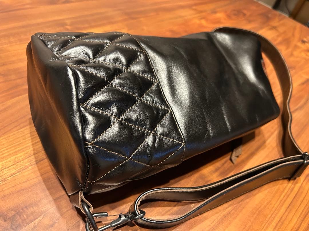 トイズマッコイ　レザーダッフルサック ブラック