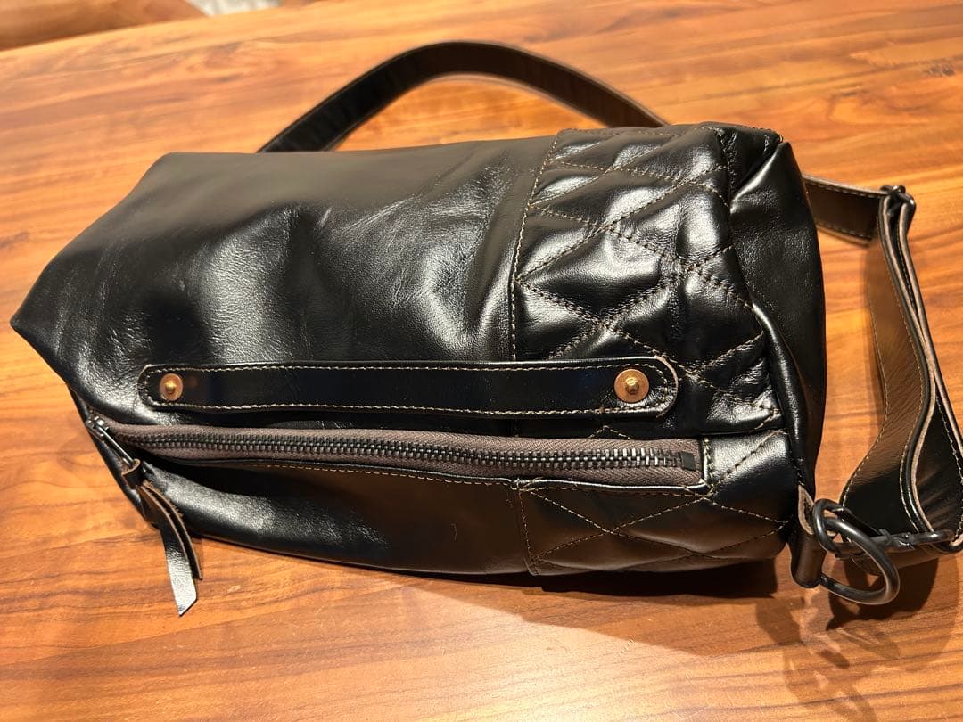 トイズマッコイ　レザーダッフルサック ブラック