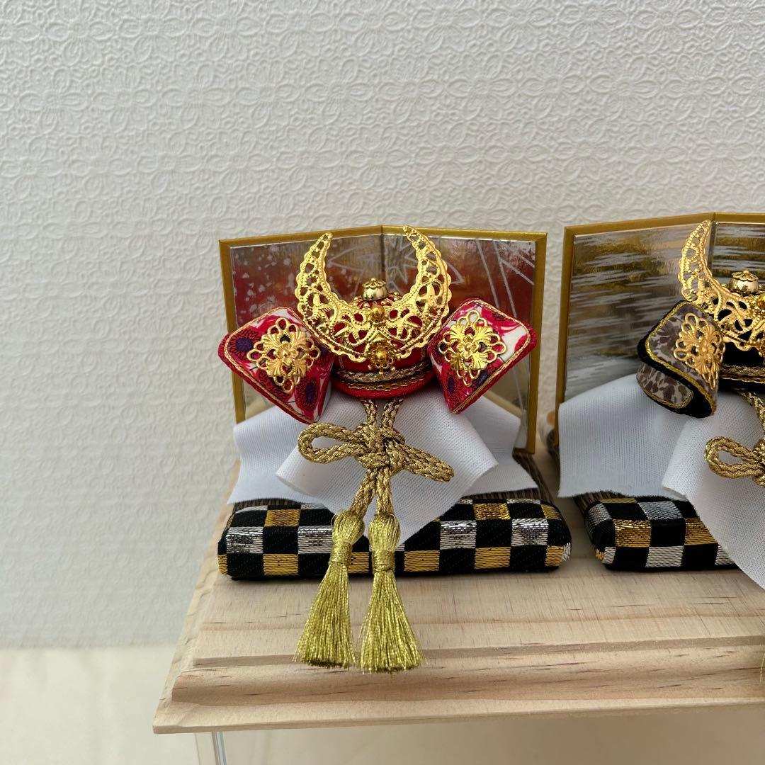 兜　五月人形　鯉のぼり　おしゃれ兜　リバティ　ハンドメイド　つまみ細工　可愛い