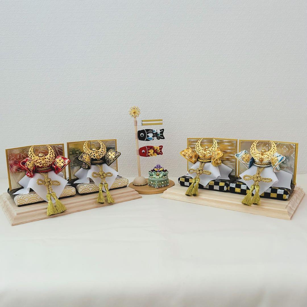 兜　五月人形　鯉のぼり　おしゃれ兜　リバティ　ハンドメイド　つまみ細工　可愛い