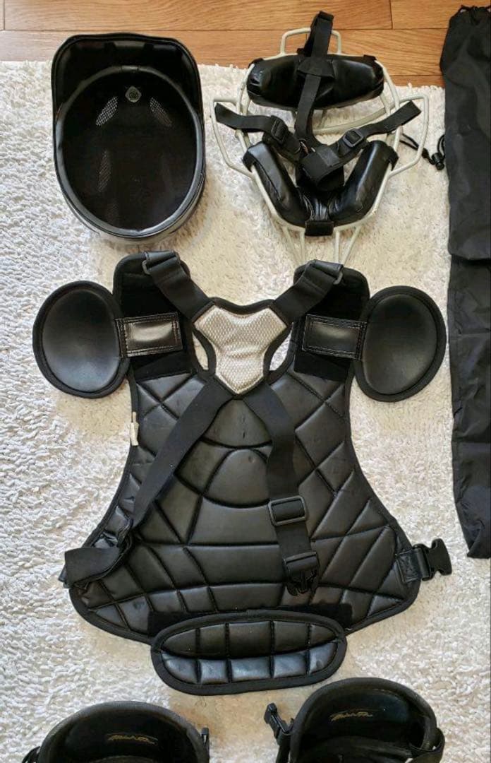 ぬ*ち様 ミズノプロ 軟式 キャッチャー防具 フルセット袋付き