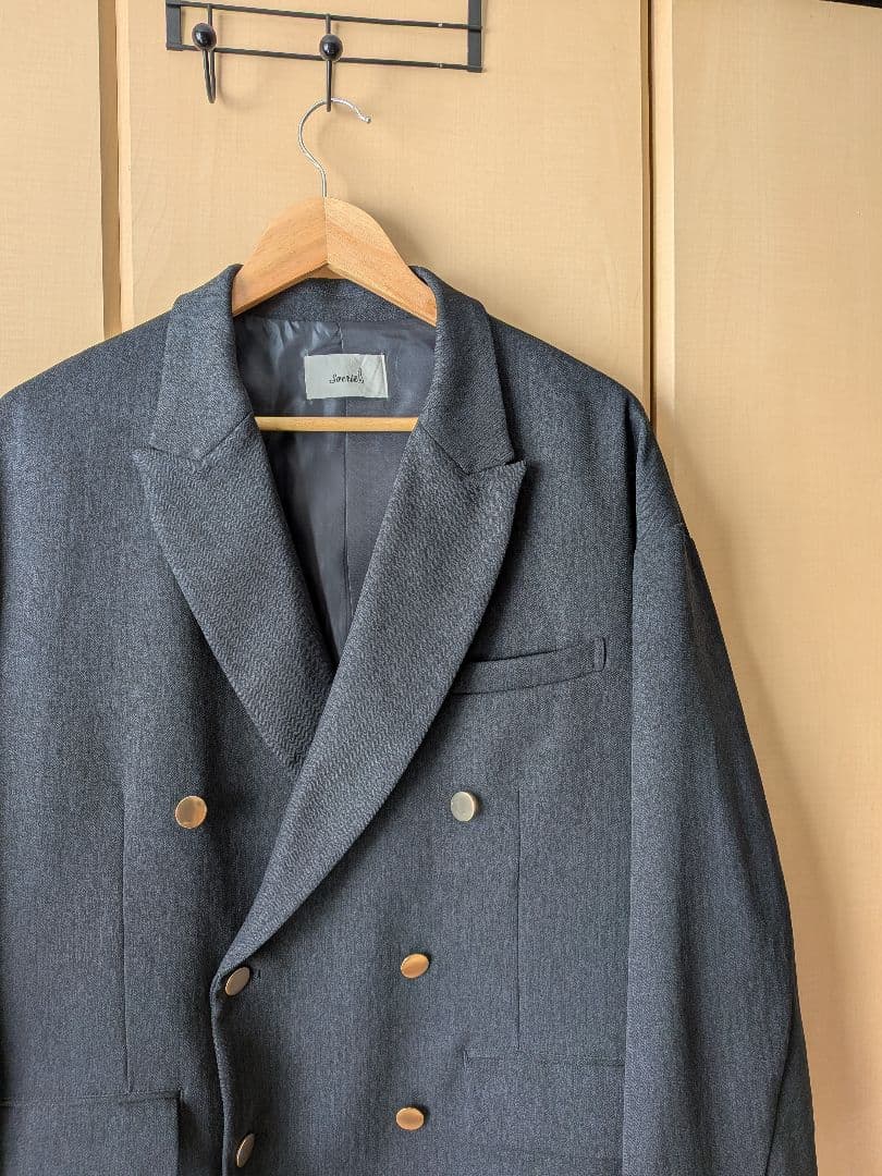 soerte Oversize 6B assort blazer ネイビー　古着